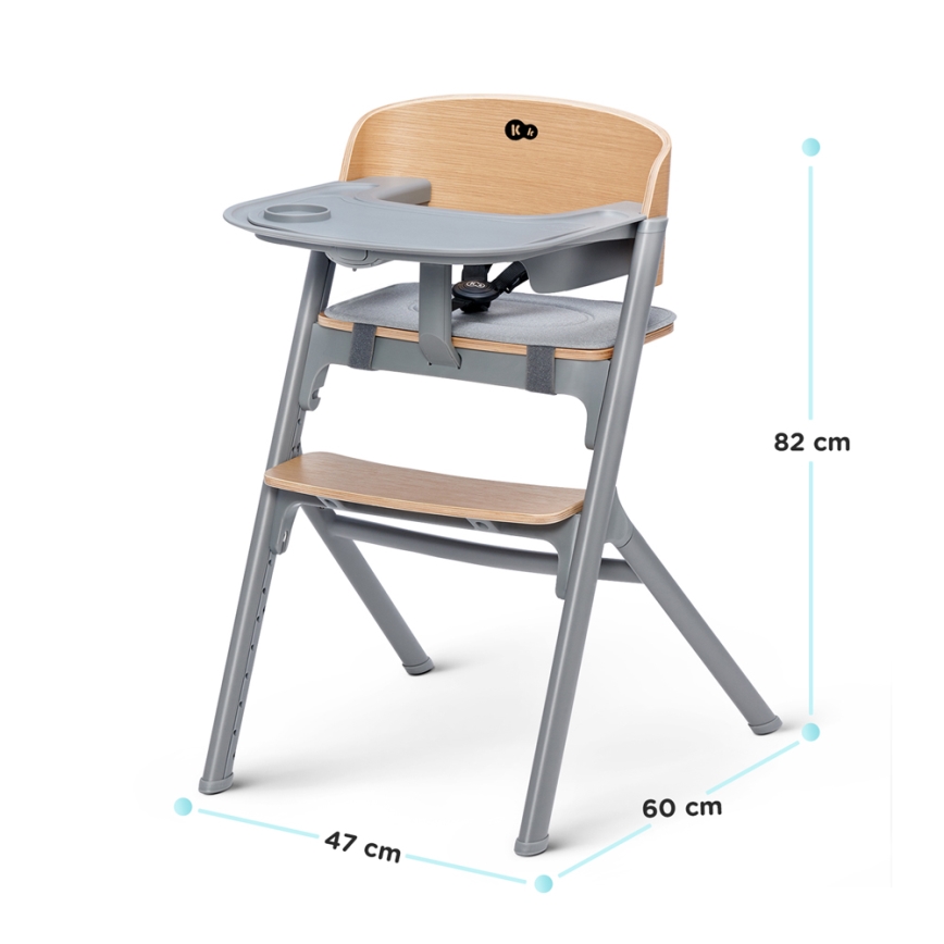 KINDERKRAFT SELECT - Lasten syöttötuoli 3-in-1 LIVY Premium tammi + lepotuoli CALMEE