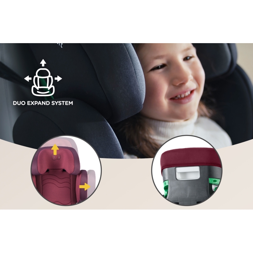 KINDERKRAFT SELECT - Autonistuin XPAND 2 i-Koko (100-150 cm) Premium Cherry pearl