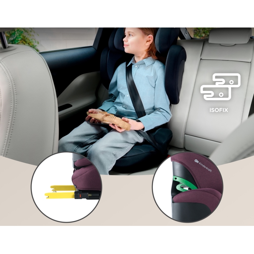 KINDERKRAFT SELECT - Autonistuin XPAND 2 i-Koko (100-150 cm) Premium Cherry pearl