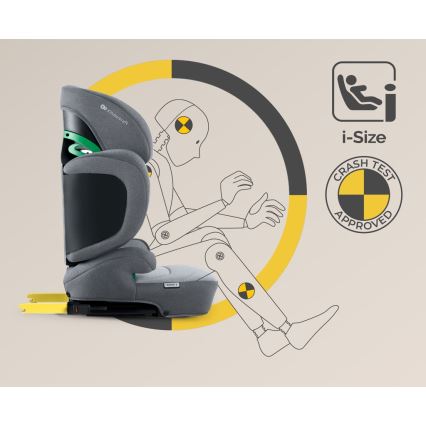 KINDERKRAFT SELECT - Autonistuin XPAND 2 i-Koko (100-150 cm) Premium Raketti harmaa