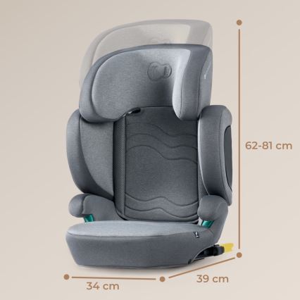 KINDERKRAFT SELECT - Autonistuin XPAND 2 i-Koko (100-150 cm) Premium Raketti harmaa