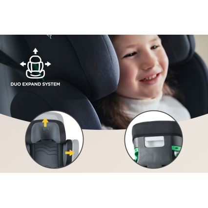KINDERKRAFT SELECT - Autonistuin XPAND 2 i-Koko (100-150cm) Premium Graphite musta