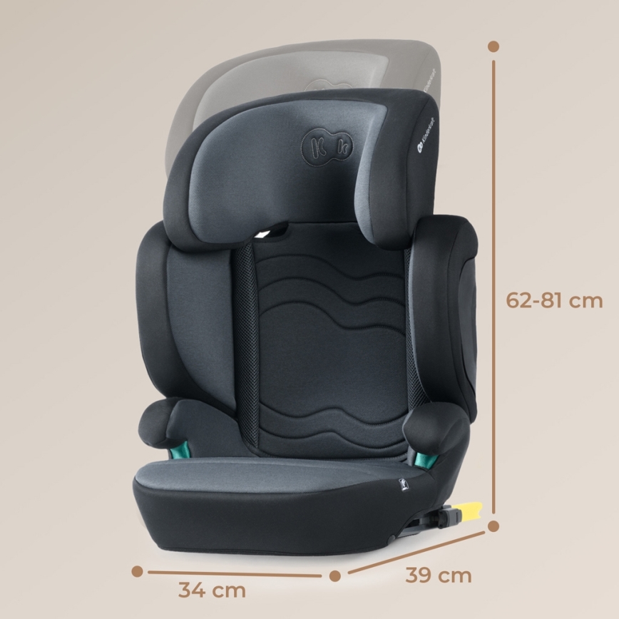 KINDERKRAFT SELECT - Autonistuin XPAND 2 i-Koko (100-150cm) Premium Graphite musta