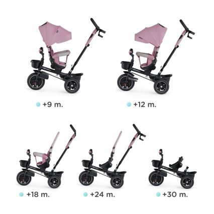 KINDERKRAFT - Lasten kolmipyörä 5in1 SPINSTEP pinkki