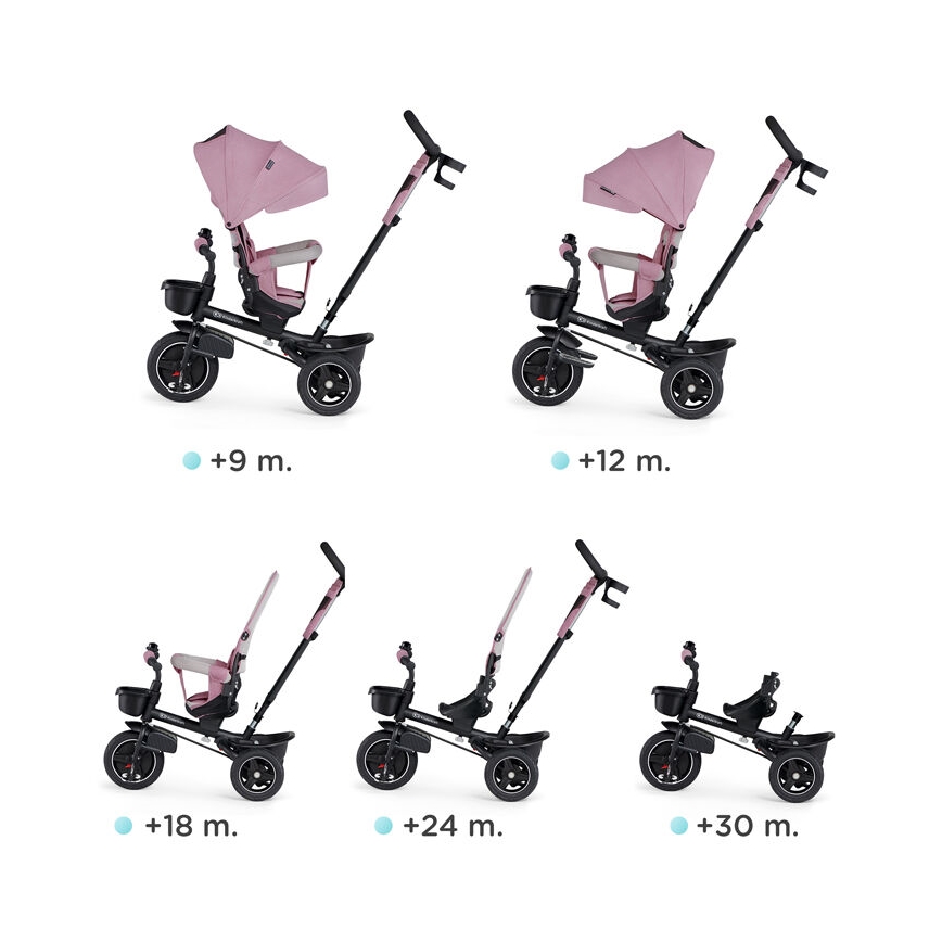KINDERKRAFT - Lasten kolmipyörä 5in1 SPINSTEP pinkki