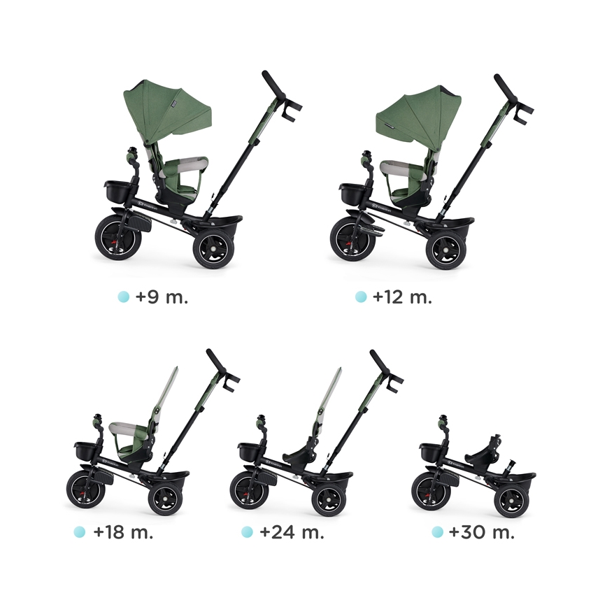 KINDERKRAFT SELECT - Lasten kolmipyörä SPINSTEP Premium vihreä