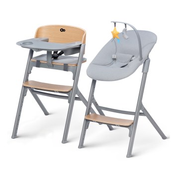 KINDERKRAFT SELECT - Lasten syöttötuoli 3-in-1 LIVY Premium tammi + lepotuoli CALMEE
