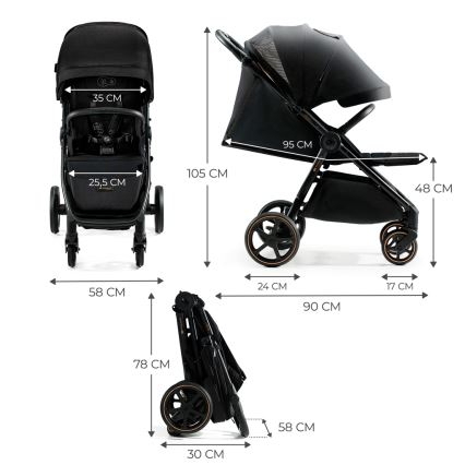 KINDERKRAFT SELECT - Lastenrattaat MITZY Ink musta