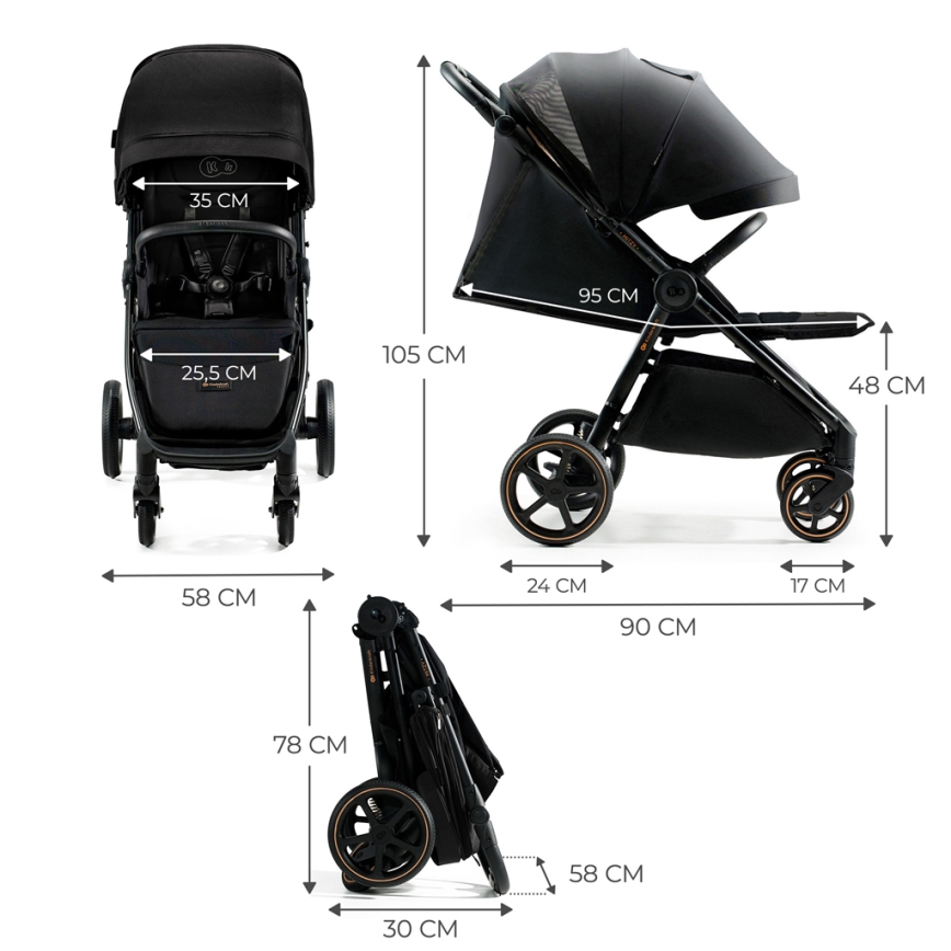 KINDERKRAFT SELECT - Lastenrattaat MITZY Ink musta