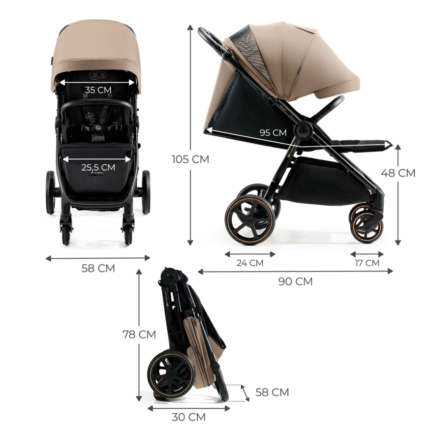 KINDERKRAFT SELECT - Lastenrattaat MITZY Linen beige