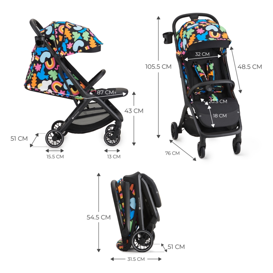 KINDERKRAFT SELECT - Lastenrattaat NUBI 2 Happy shapes