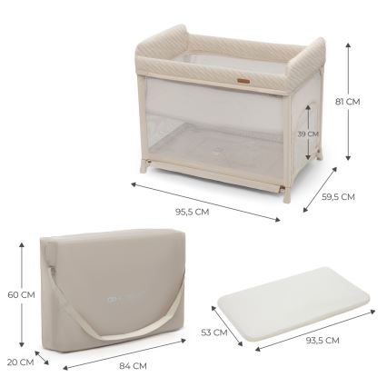 KINDERKRAFT SELECT - Matkasänky MOON DREAM beige