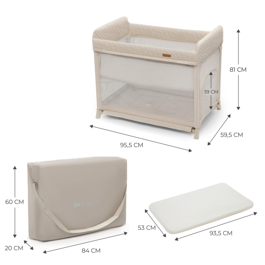 KINDERKRAFT SELECT - Matkasänky MOON DREAM beige