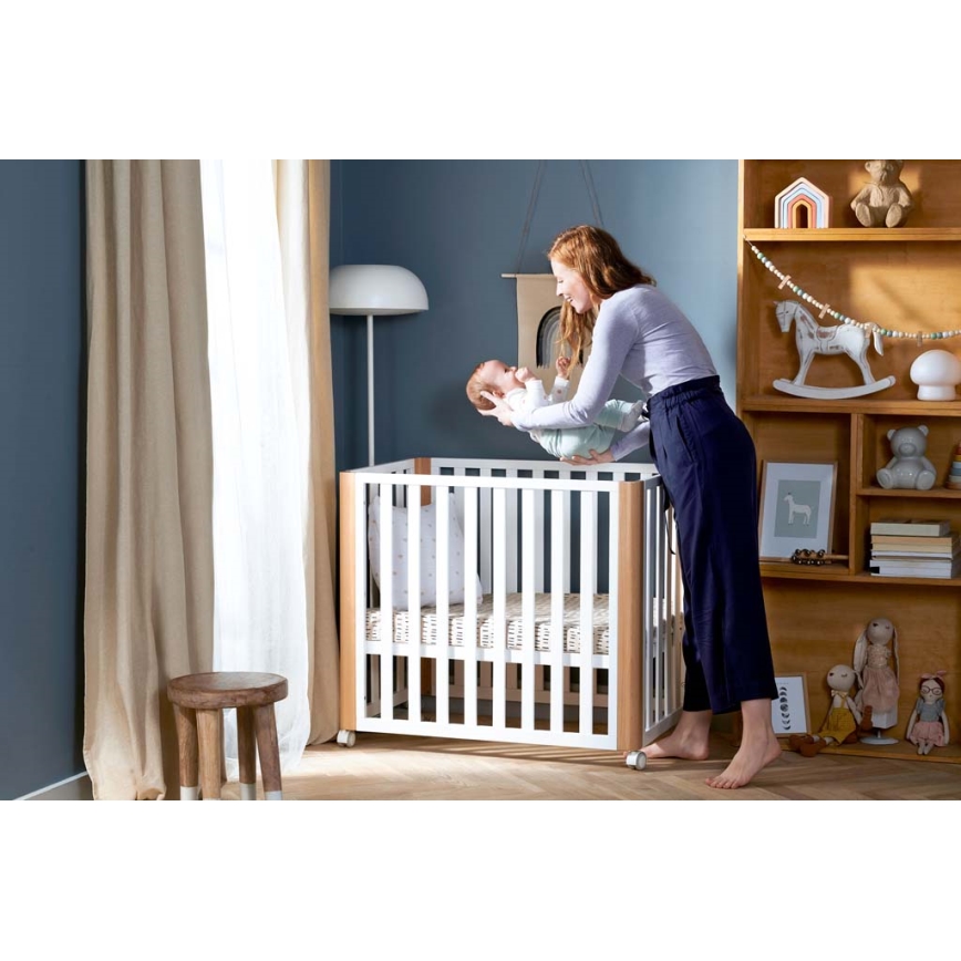 KINDERKRAFT SELECT - Monikäyttöinen 4-in-1-pinnasänky KOYA Premium pyökki/mänty