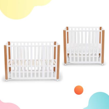 KINDERKRAFT SELECT - Monikäyttöinen 4-in-1-pinnasänky KOYA Premium pyökki/mänty