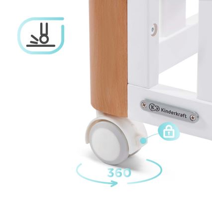 KINDERKRAFT SELECT - Monikäyttöinen 4-in-1-pinnasänky KOYA Premium pyökki/mänty