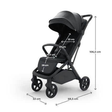KINDERKRAFT SELECT - NUBI 3 sporttirattaat, keskiyönmusta