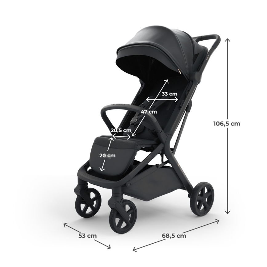 KINDERKRAFT SELECT - NUBI 3 sporttirattaat, keskiyönmusta
