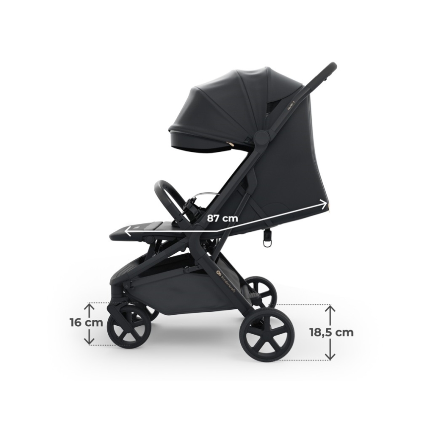 KINDERKRAFT SELECT - NUBI 3 sporttirattaat, keskiyönmusta