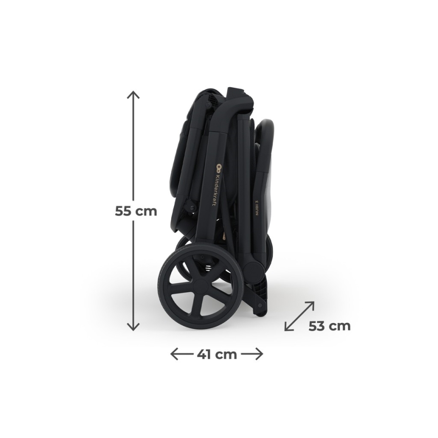 KINDERKRAFT SELECT - NUBI 3 sporttirattaat, keskiyönmusta