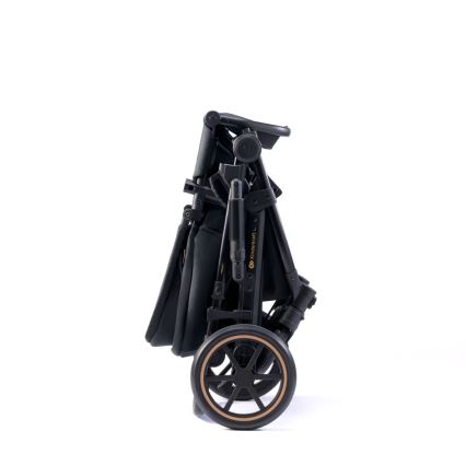 KINDERKRAFT SELECT - Yhdistelmävaunut 3-in-1 PRIME 2 Premium Venezian musta + turvaistuin