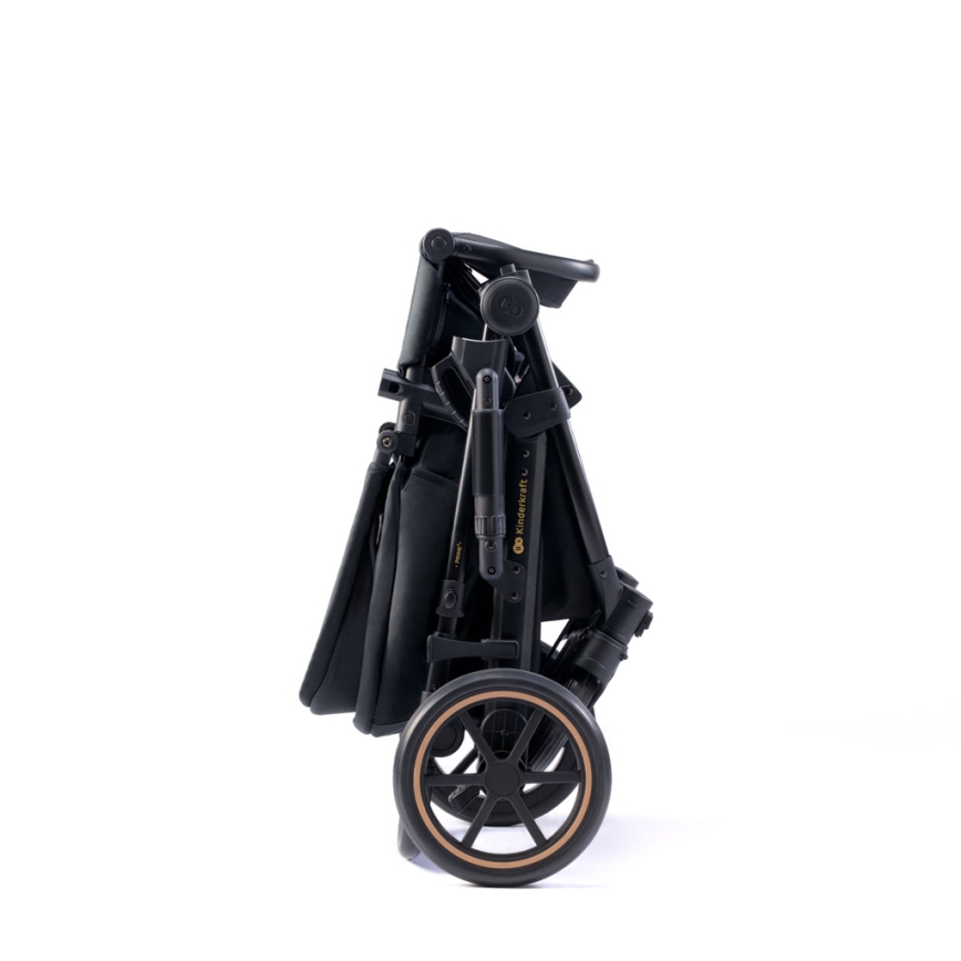 KINDERKRAFT SELECT - Yhdistelmävaunut 3-in-1 PRIME 2 Premium Venezian musta + turvaistuin