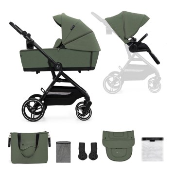 KINDERKRAFT SELECT - Urheilullinen 2-in-1 lastenvaunu YOXI Mystic green