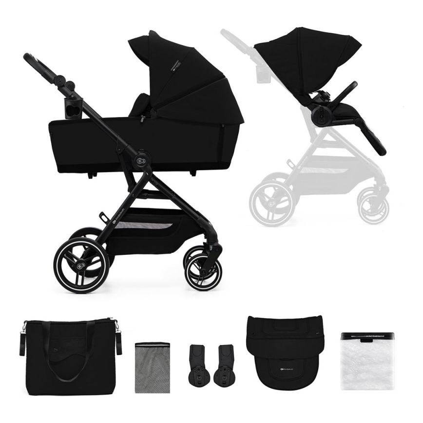 KINDERKRAFT SELECT - Yhdistelmärattaat 2in1 YOXI Pure musta