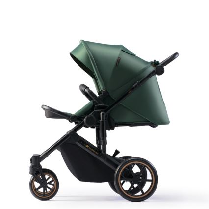 KINDERKRAFT SELECT - Yhdistelmärattaat 3in1 PRIME 2 Premium Dark vihreä + turvaistuin
