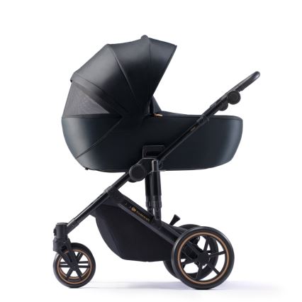 KINDERKRAFT SELECT - Yhdistelmärattaat 3in1 PRIME 2 Premium Venezian musta + turvaistuin