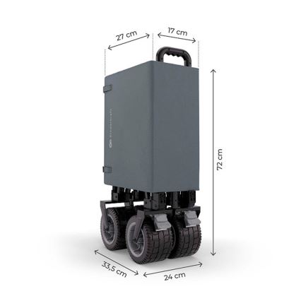 KINDERKRAFT - Taitettava kuljetusvaunu WAGON ROLLSTER harmaa