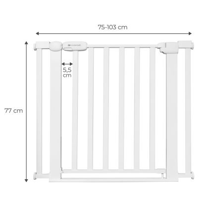 KINDERKRAFT - Turvamuuri LOCK&GO 75-103 cm valkoinen