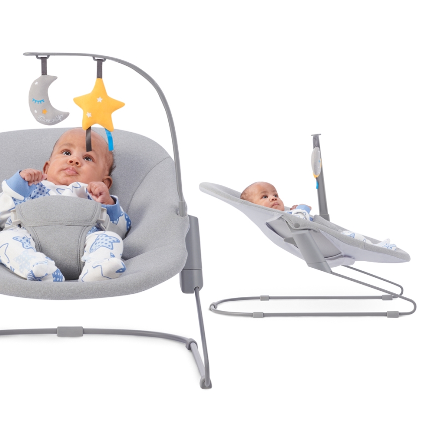 KINDERKRAFT - Vauvan lepotuoli CALMEE harmaa