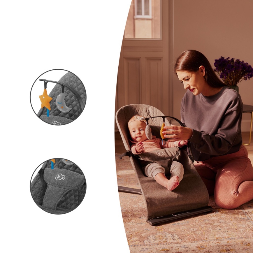 KINDERKRAFT - Vauvan peti MIMI harmaa