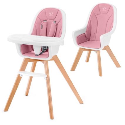 KINDERKRAFT - Vauvan ruokapöydän tuoli 2in1 TIXI pinkki