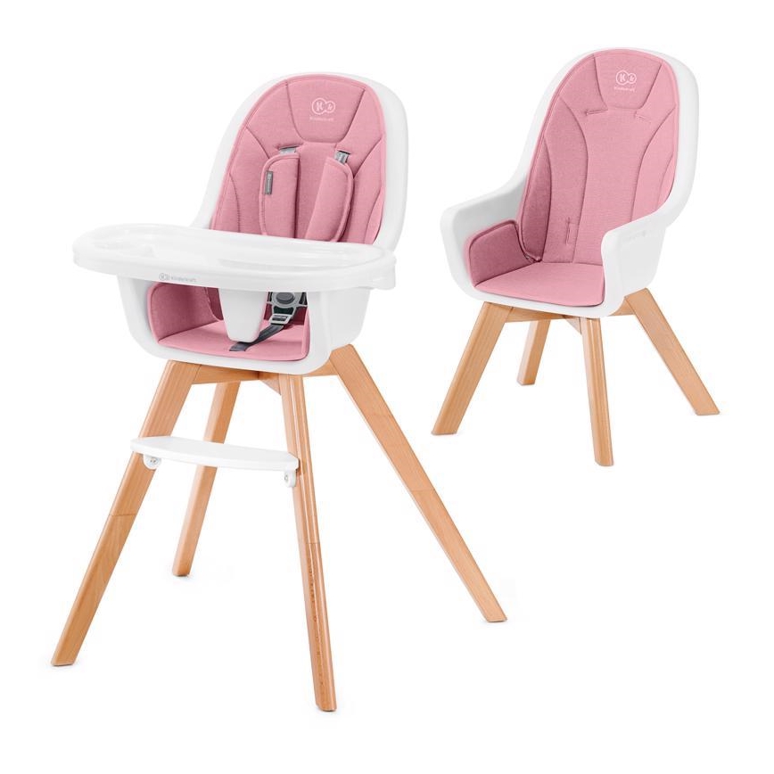 KINDERKRAFT - Vauvan ruokapöydän tuoli 2in1 TIXI pinkki