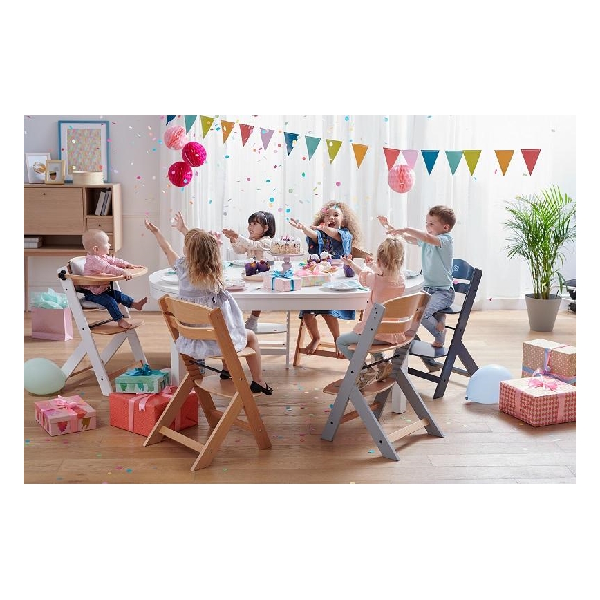 KINDERKRAFT - Vauvan ruokapöydän tuoli ENOCK harmaa