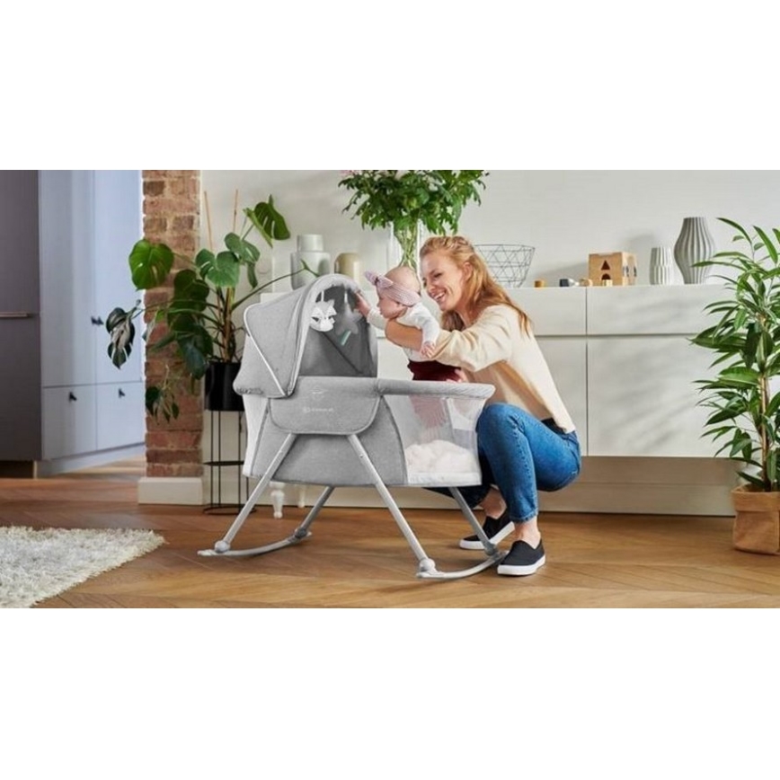 KINDERKRAFT - Vauvansänky 3in1 LOVI harmaa
