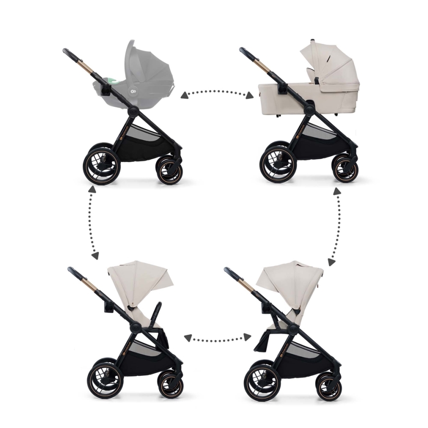 KINDERKRAFT - Yhdistelmärattaat 2in1 NEA 2 beige