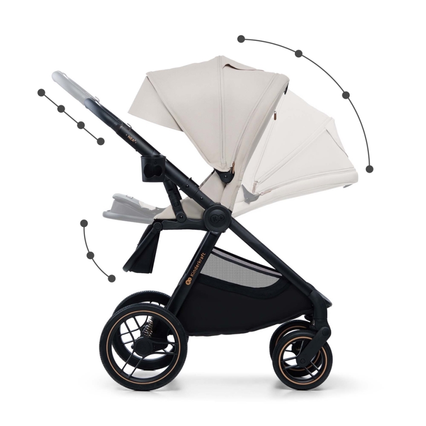 KINDERKRAFT - Yhdistelmärattaat 2in1 NEA 2 beige