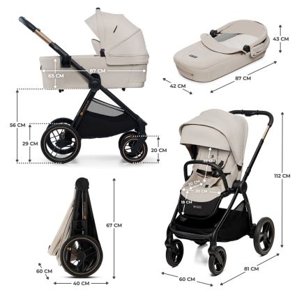KINDERKRAFT - Yhdistelmärattaat 2in1 NEA 2 beige