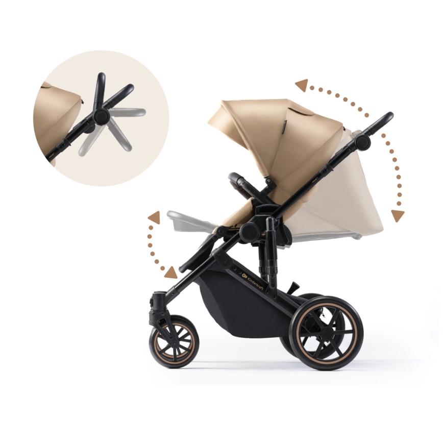 KINDERKRAFT - Yhdistelmärattaat 2in1 PRIME 2 beige