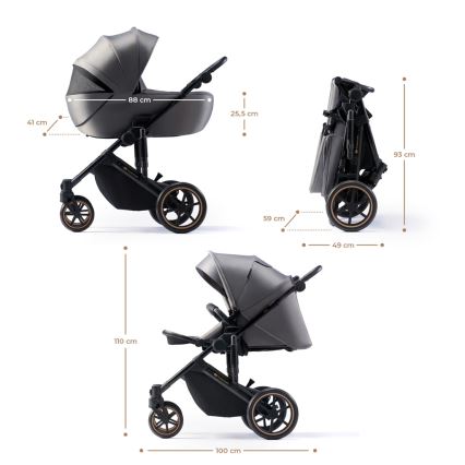KINDERKRAFT - Yhdistelmärattaat 2in1 PRIME 2 harmaa