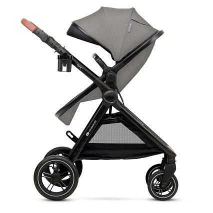 KINDERKRAFT - Yhdistelmärattaat 3in1 ESME Moonlight harmaa + turvaistuin MINK PRO