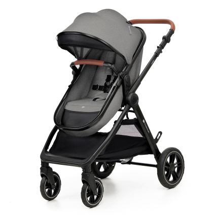 KINDERKRAFT - Yhdistelmärattaat 3in1 ESME Moonlight harmaa + turvaistuin MINK PRO