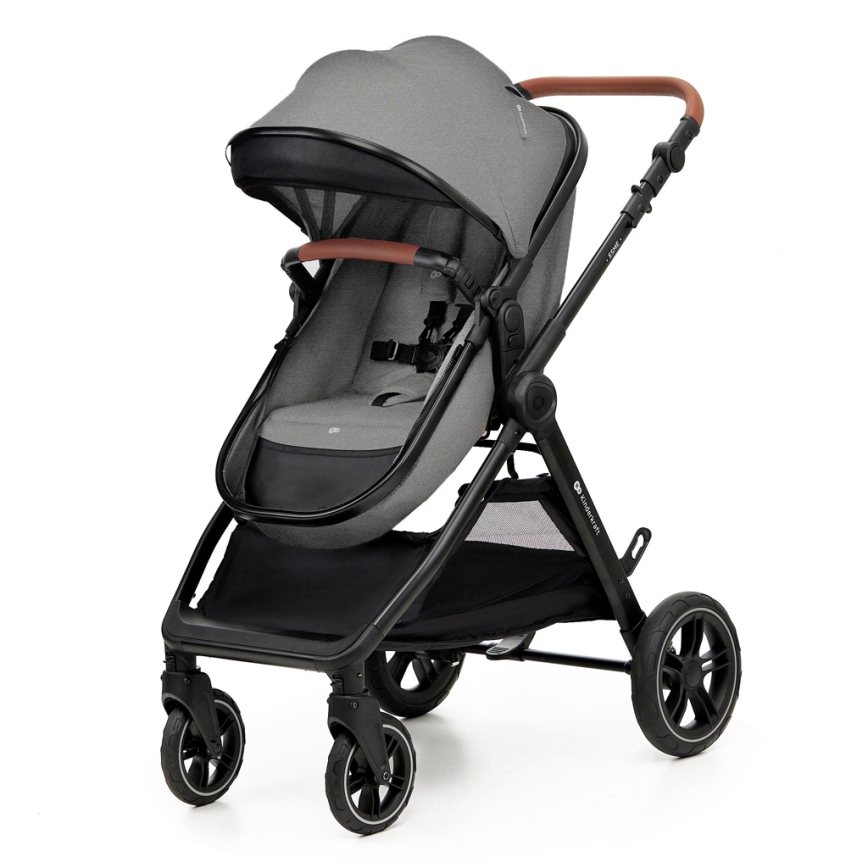 KINDERKRAFT - Yhdistelmärattaat 3in1 ESME Moonlight harmaa + turvaistuin MINK PRO