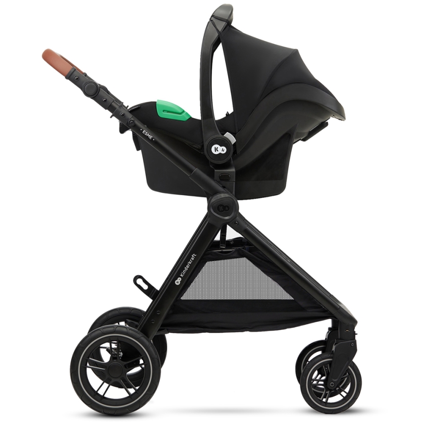KINDERKRAFT - Yhdistelmärattaat 3in1 ESME Sand beige + turvaistuin MINK PRO