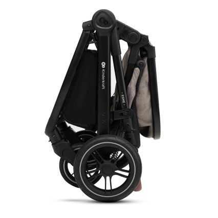 KINDERKRAFT - Yhdistelmärattaat 3in1 ESME Sand beige + turvaistuin MINK PRO