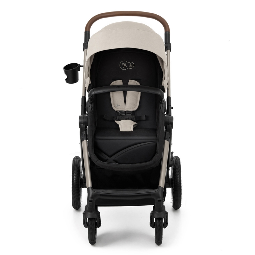 KINDERKRAFT - Yhdistelmärattaat 3in1 MOOV 2 AIR Moonlight harmaa + turvaistuin MINK PRO