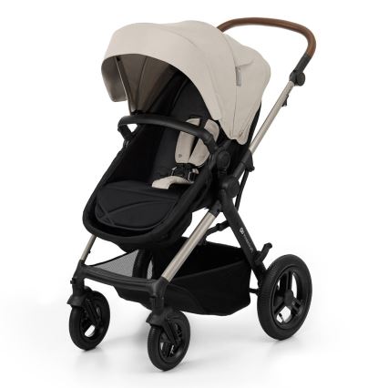 KINDERKRAFT - Yhdistelmärattaat 3in1 MOOV 2 AIR Moonlight harmaa + turvaistuin MINK PRO